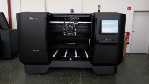 Aachen University has the worlds largest multi-material 3D printer from Stratasys, the Objet1000, with the ability to produce parts combining hard and soft materials, all in a single build.