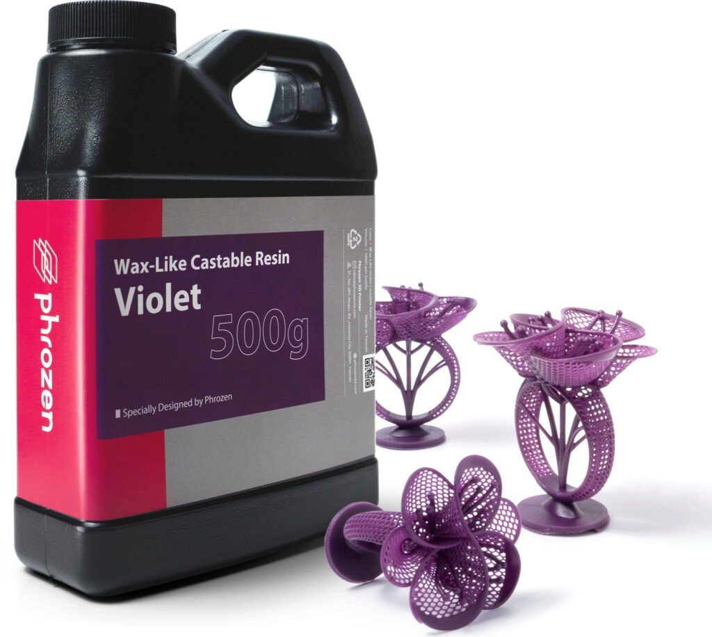 Phrozen Waxlike Castable Resin Jewelry Violet 0.5 kg 3DСolour Shop