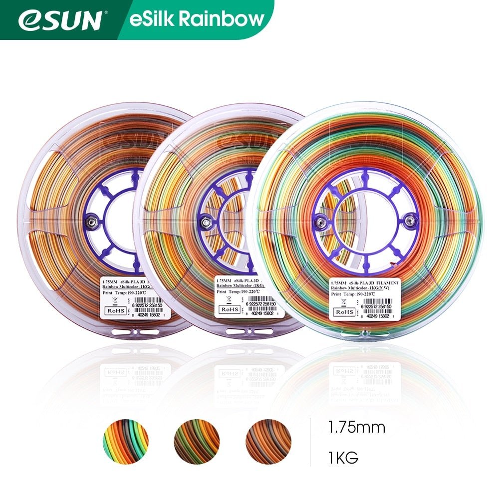 ESUN Silk PLA Rainbow Multicolor - Image 2