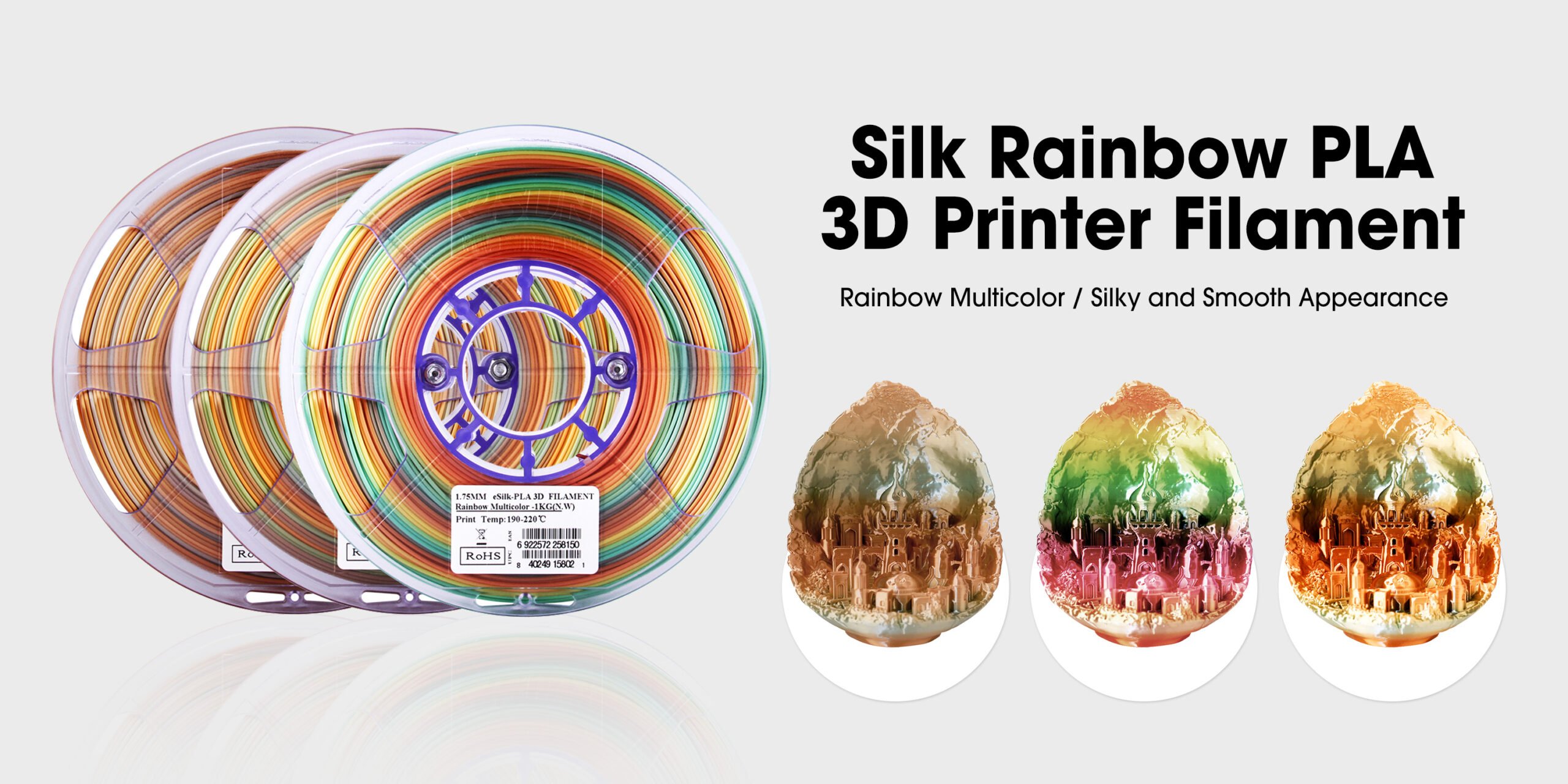 ESUN Silk PLA Rainbow Multicolor - Image 5