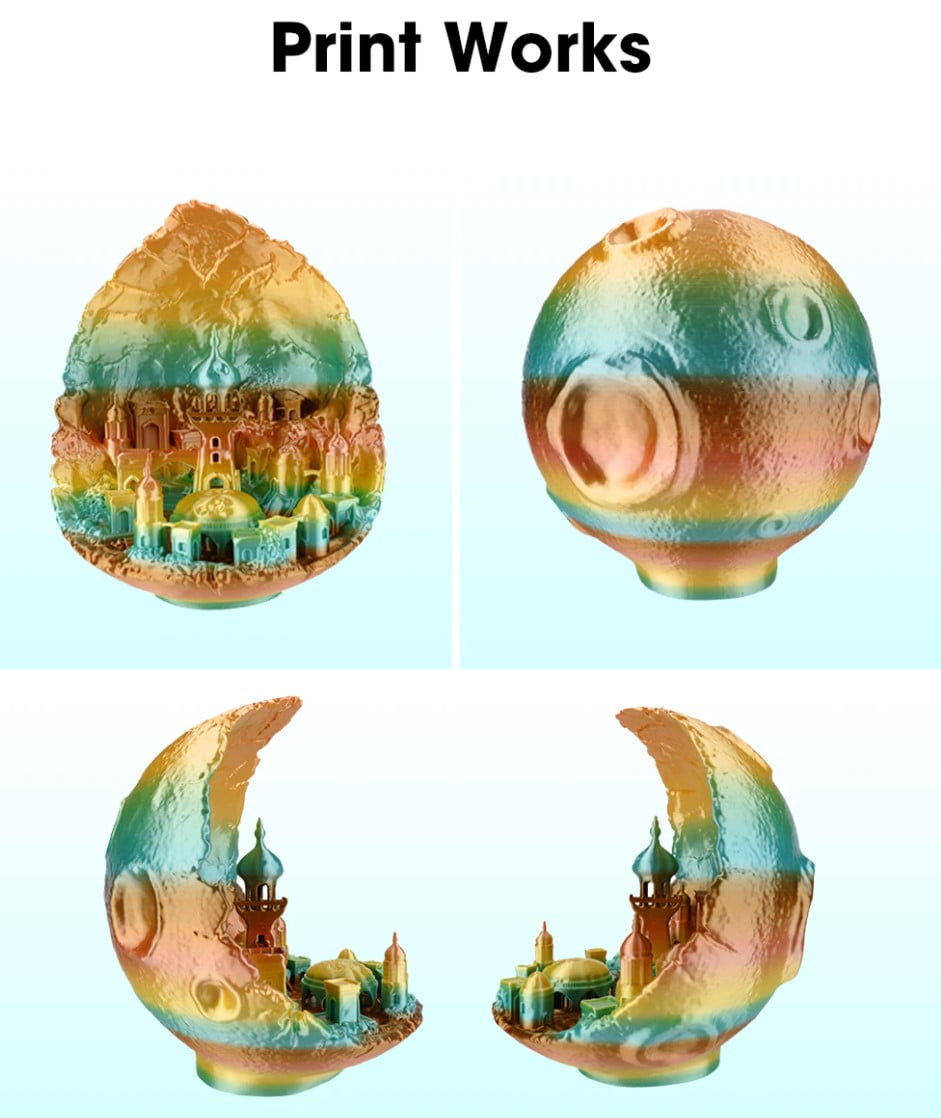 ESUN Silk PLA Rainbow Multicolor - Image 4