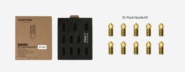 AnkerMake M5 Brass Nozzle kit 0.4mm - 10 pcs - Image 2