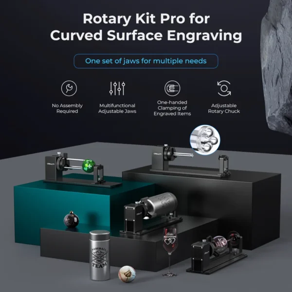 Creality Rotary Kit Pro for Curved Surface Engraving - Image 6