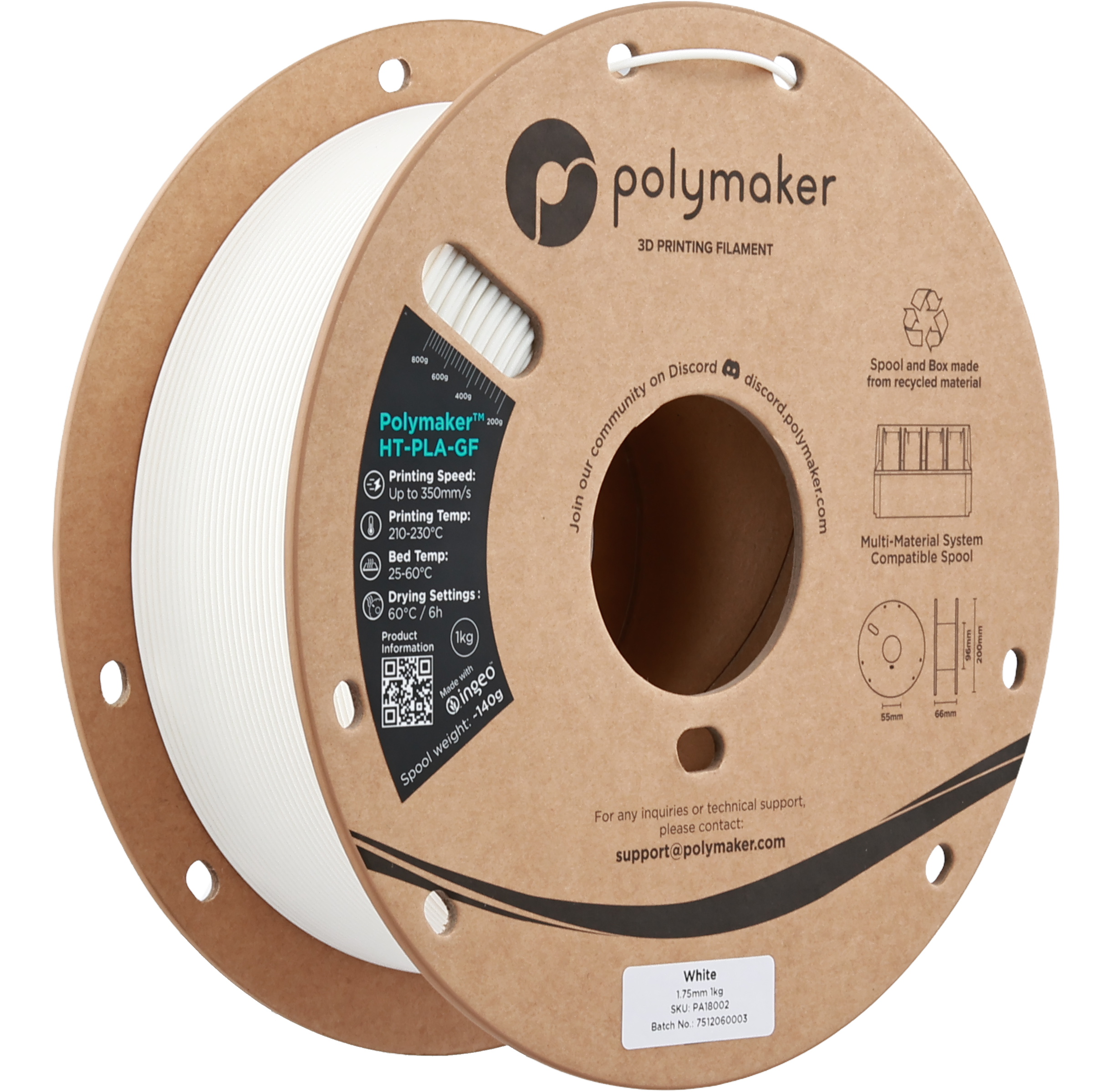 Polymaker HT-PLA-GF White